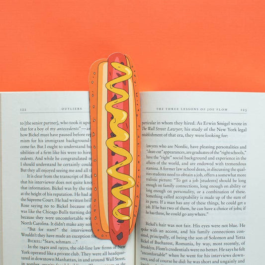 Bookmark-065: Hot Dog (it's die cut!)