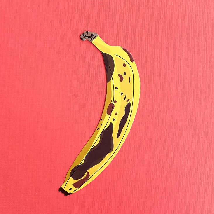 Bookmark-061: - Banana (it's die cut!)