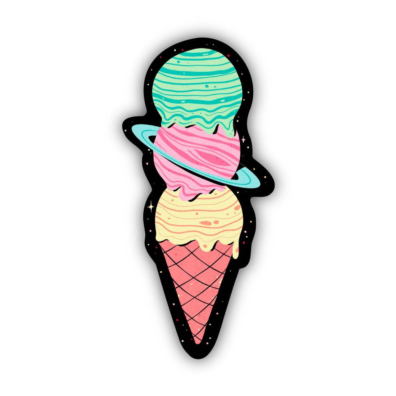 Sticker: Ice Cream in Outer Space