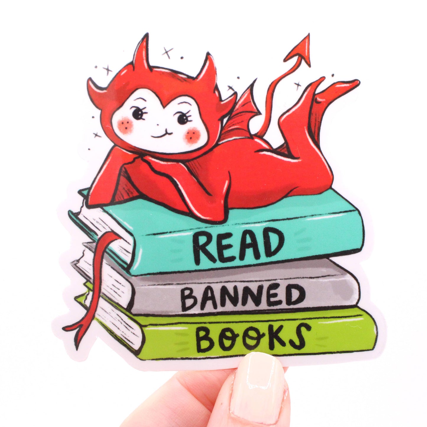 Sticker: Read Banned Books Little Devil