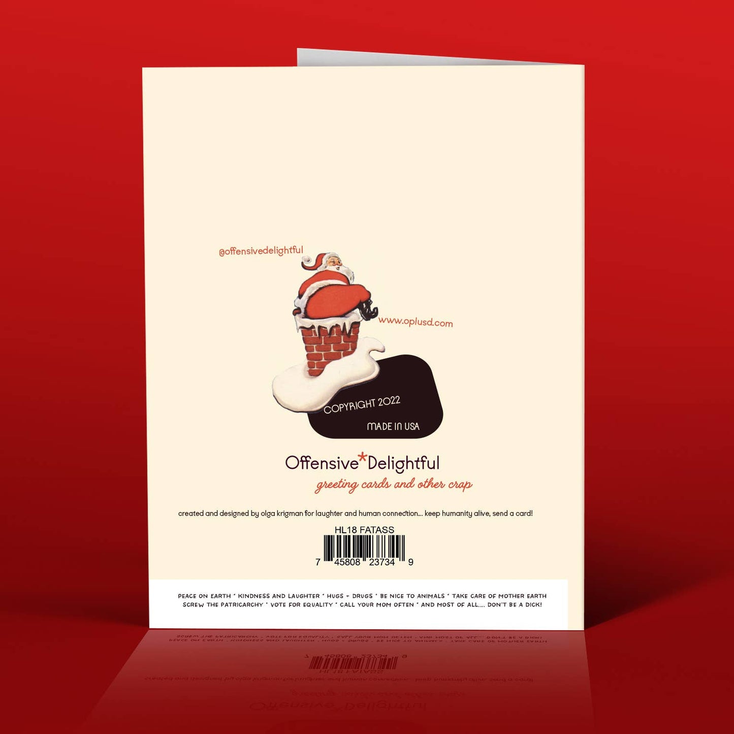 Greeting Card - Christmas: Santa's Fat Ass