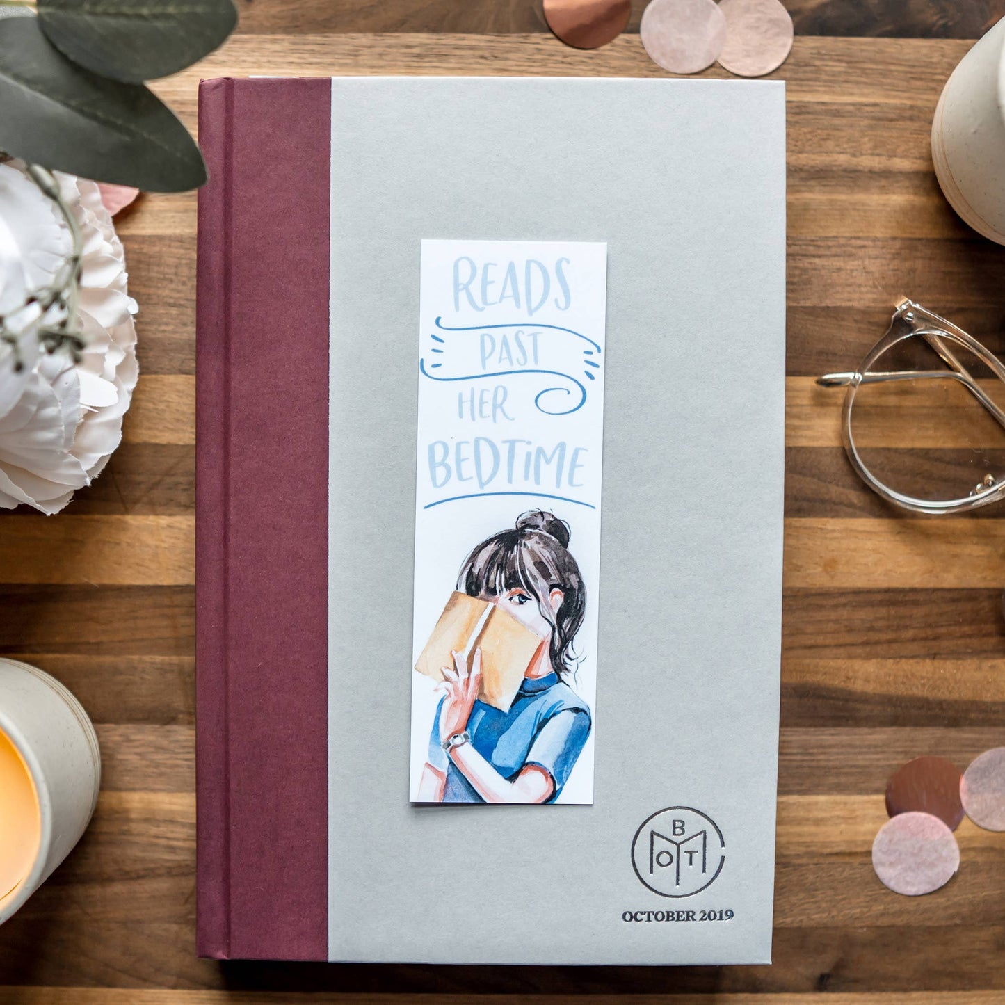 Bookmark-052: Reads Past Her Bedtime