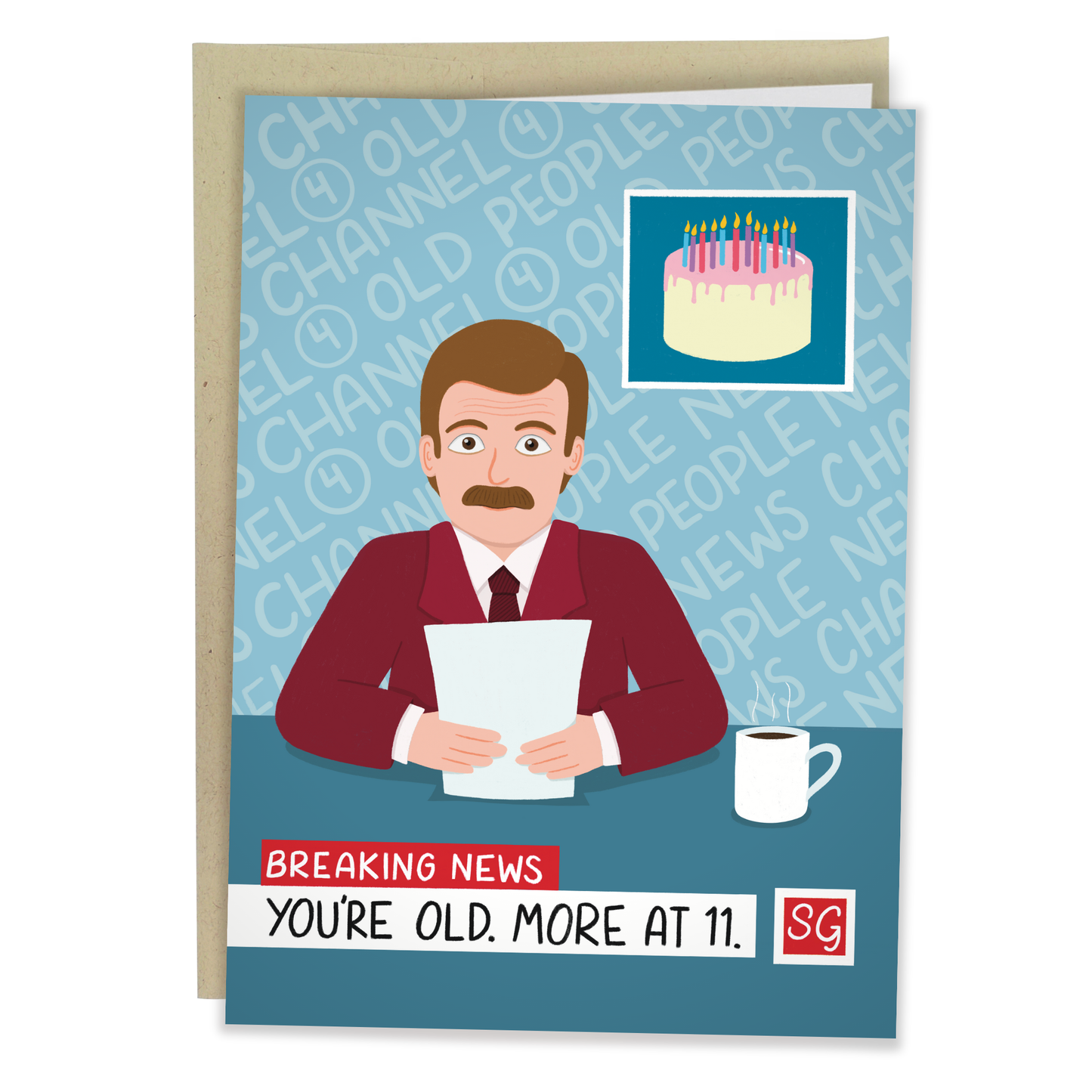 Greeting Card - Birthday: Breaking News