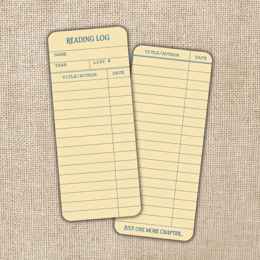 Bookmark-011: Library Card Reading Log