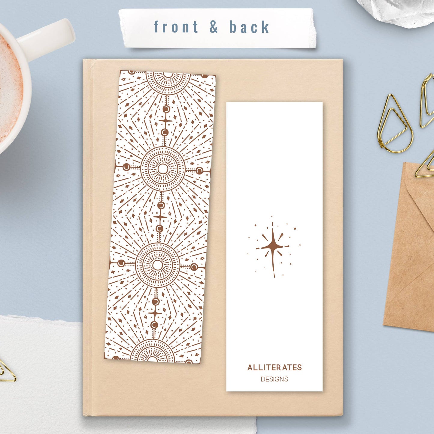 Bookmark-027: Abstract Celestial Compass