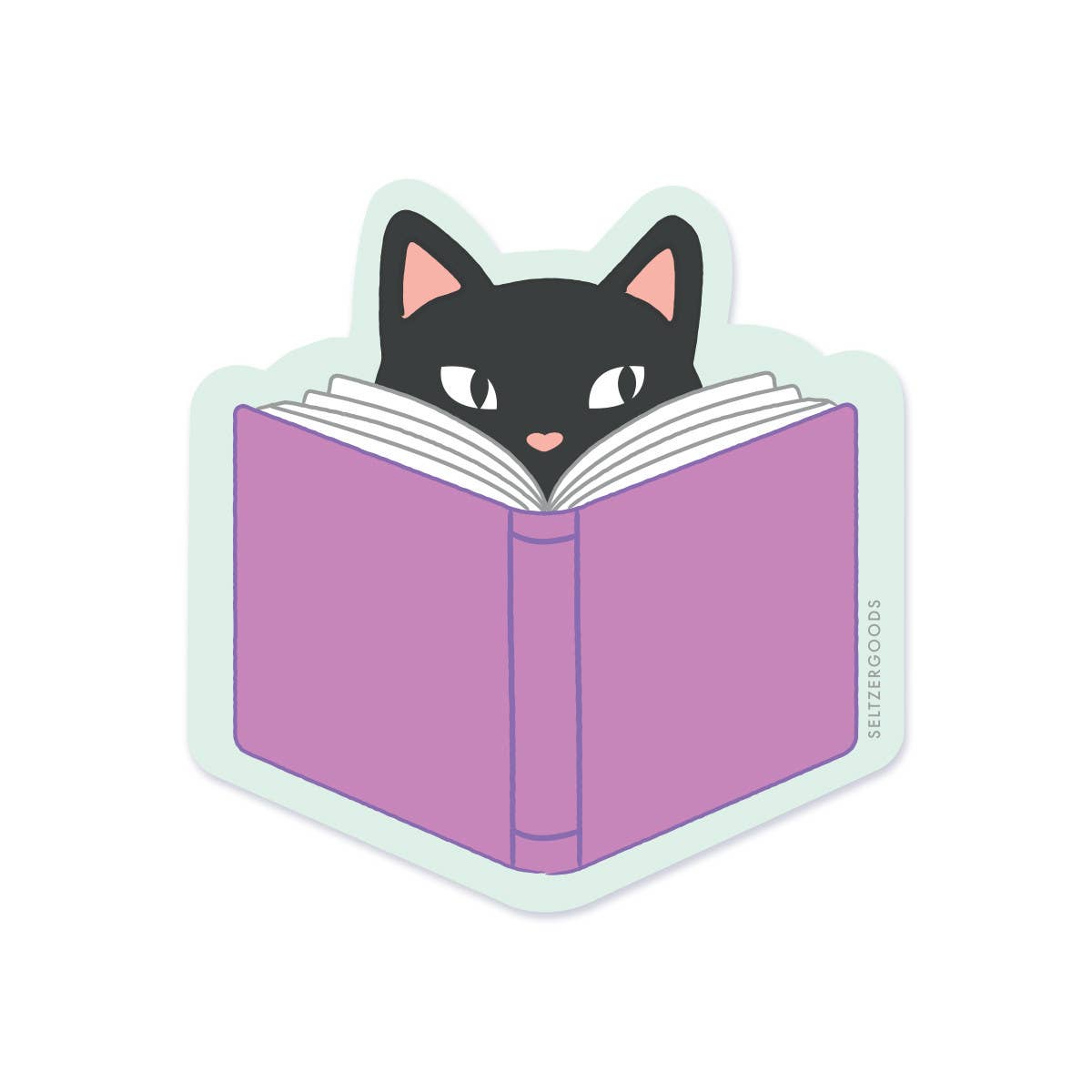 Sticker: Reading Kitten