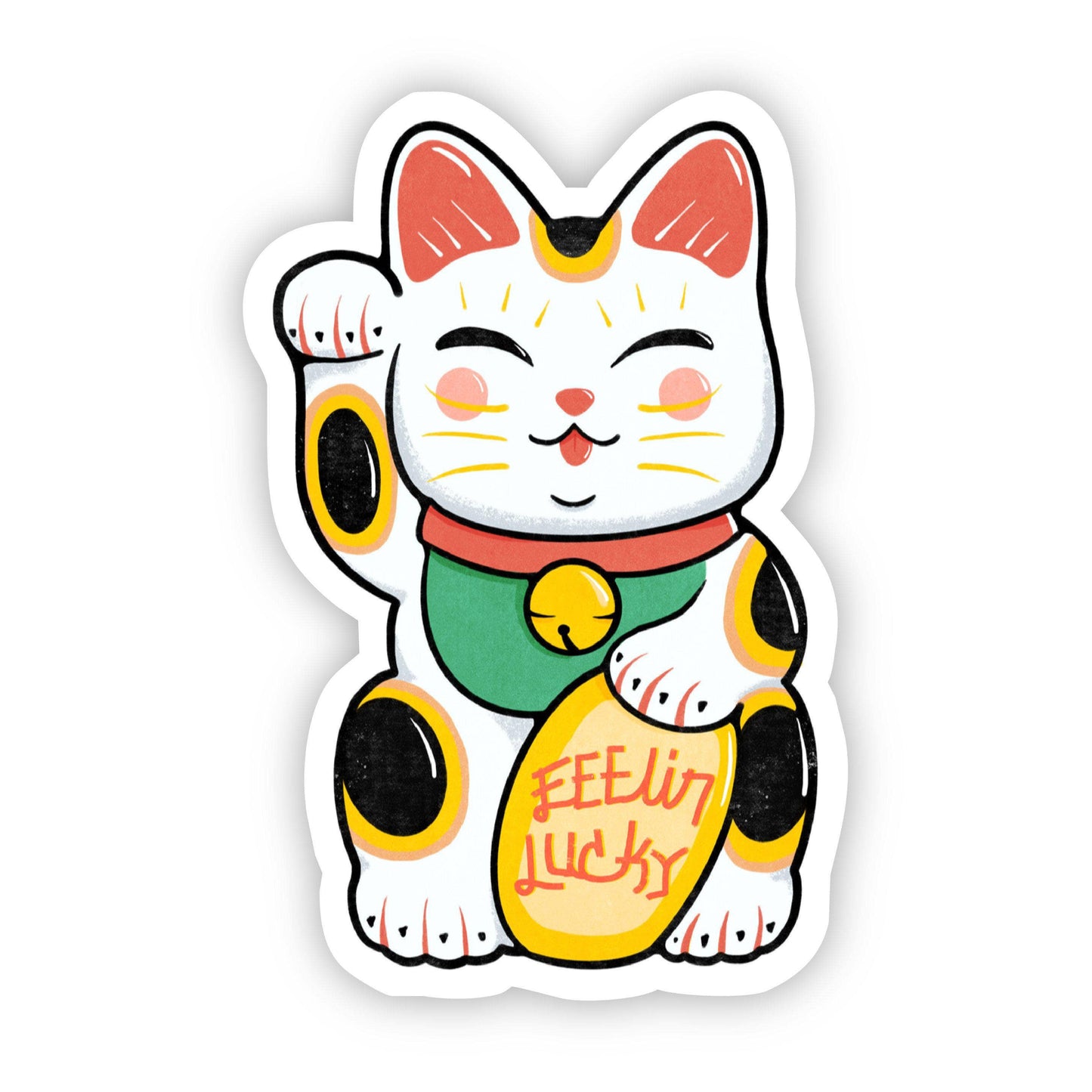 Sticker-Cat-12: Feelin Lucky Cat