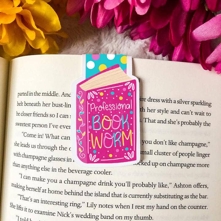 Bookmark-057: Professional Bookworm (Magnetic)