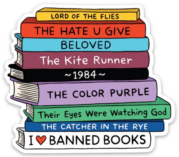 Sticker: Banned Books