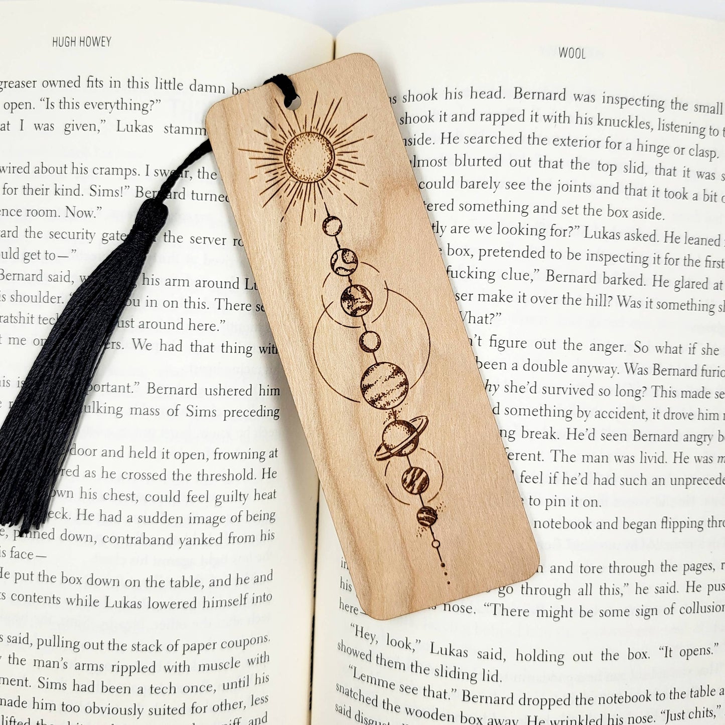 Bookmark-022: Solar System (Wood)