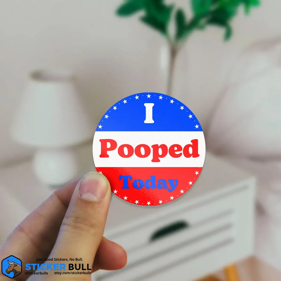 Sticker: I Pooped Today Voting Parody Sticker