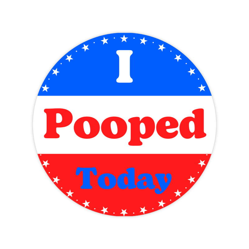 Sticker: I Pooped Today Voting Parody Sticker