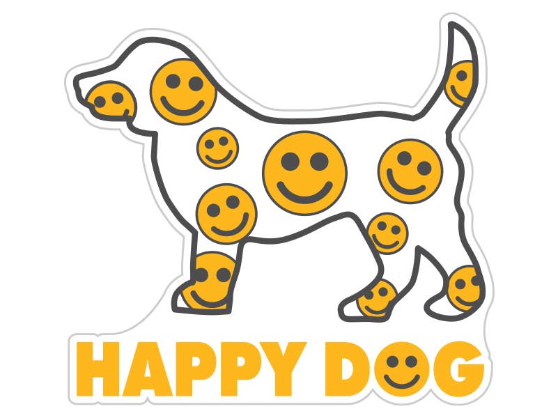 Sticker-Dog-09: Happy Dog