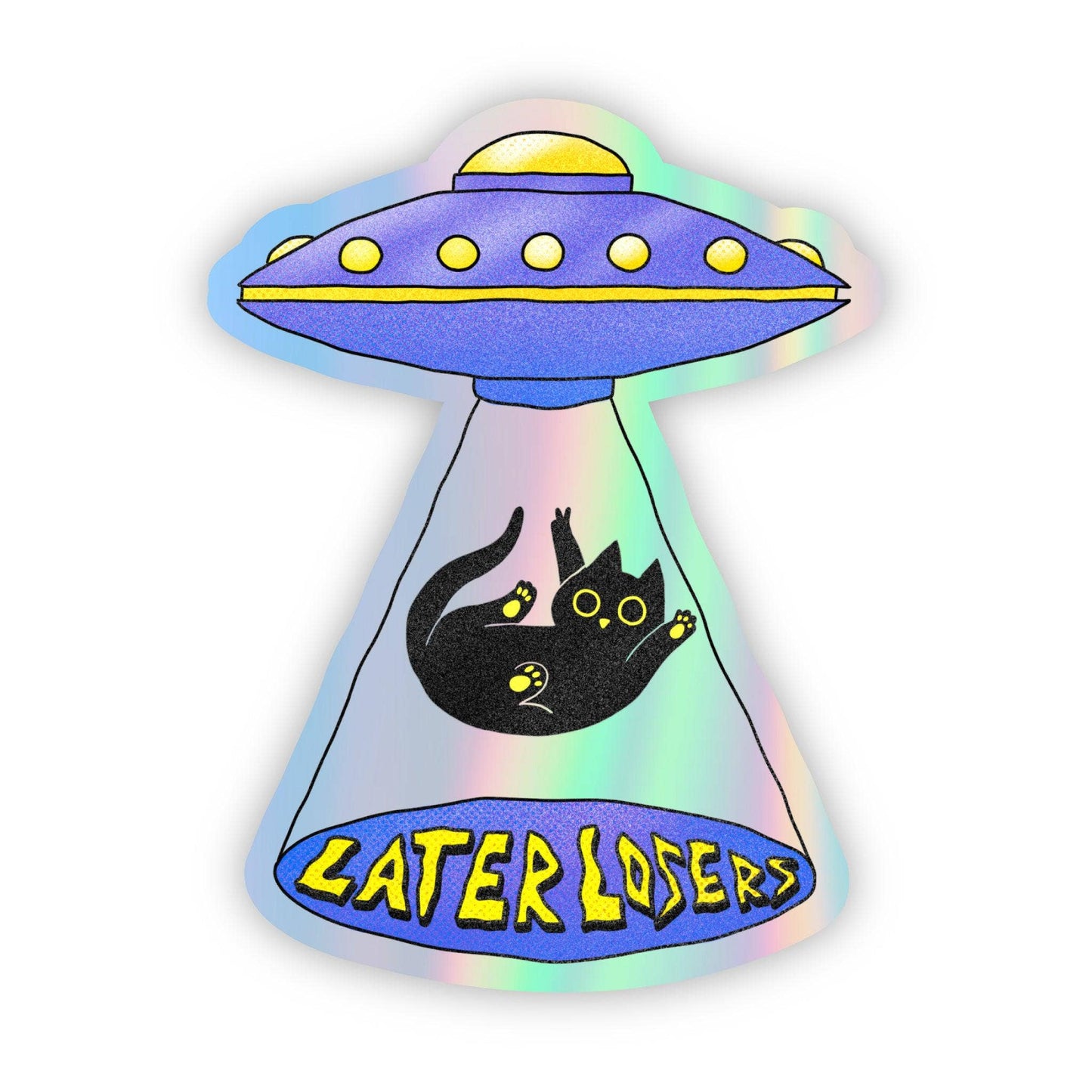 Sticker-Cat-04: Cat - Later Losers UFO (Holographic)