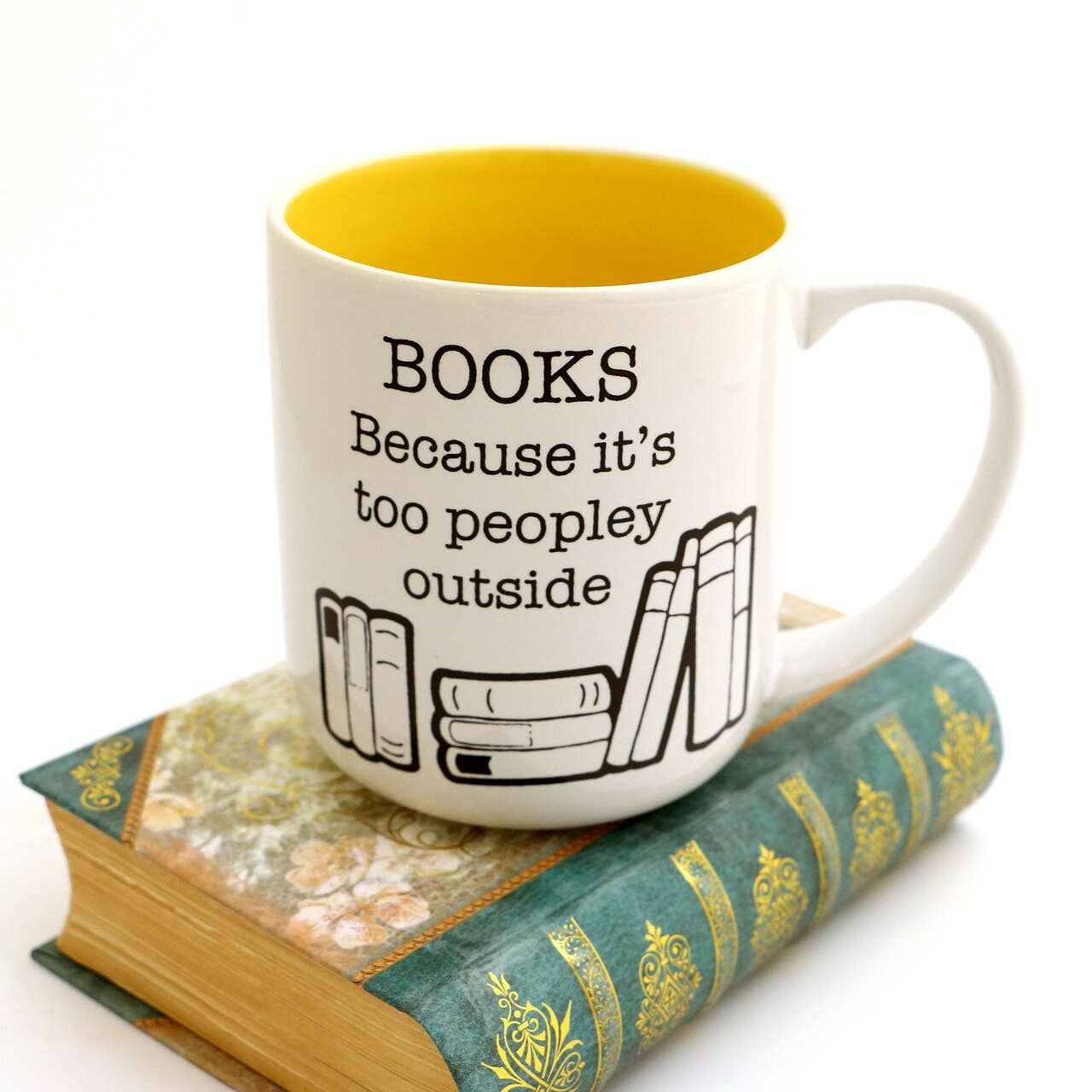 Mug-002: Books Because It's Too Peopley Outside