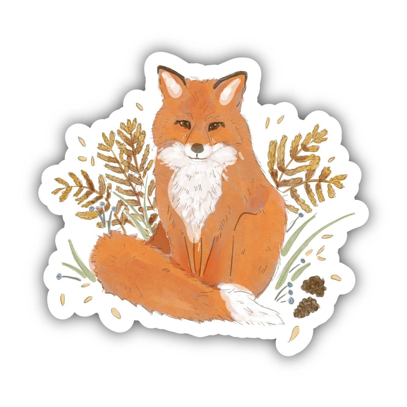 Sticker-Fox-01: Orange Fox