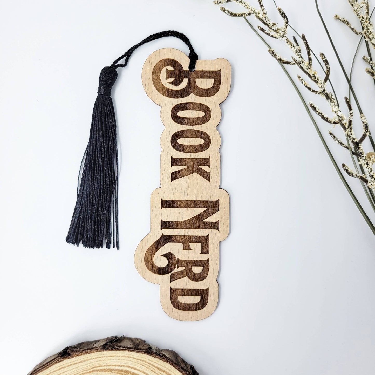 Bookmark-019: Book Nerd (Wood)