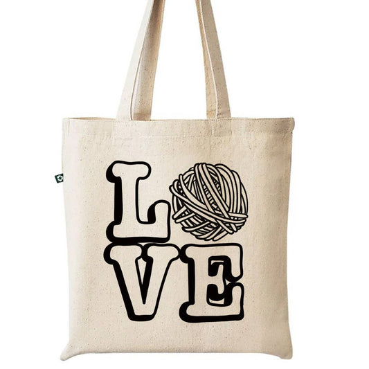Tote Bag: LOVE Yarn