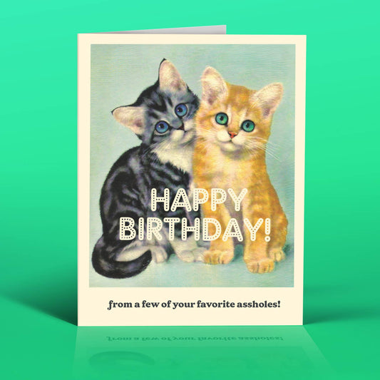 Greeting Card - Birthday: Asshole Cats