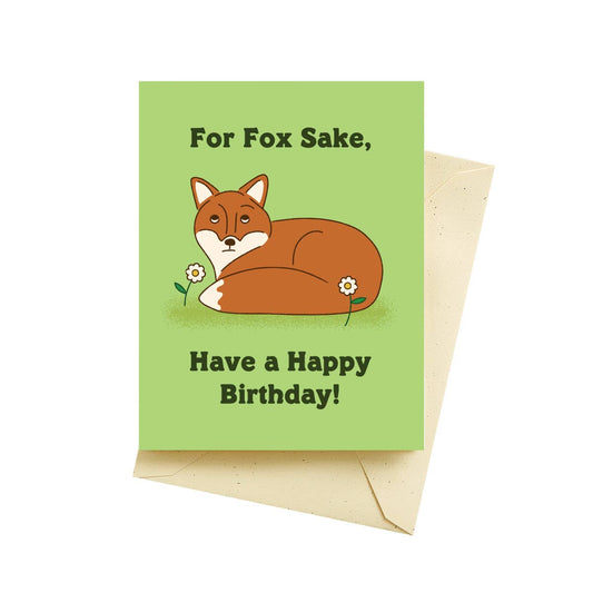 Greeting Card - Birthday: For Fox Sake