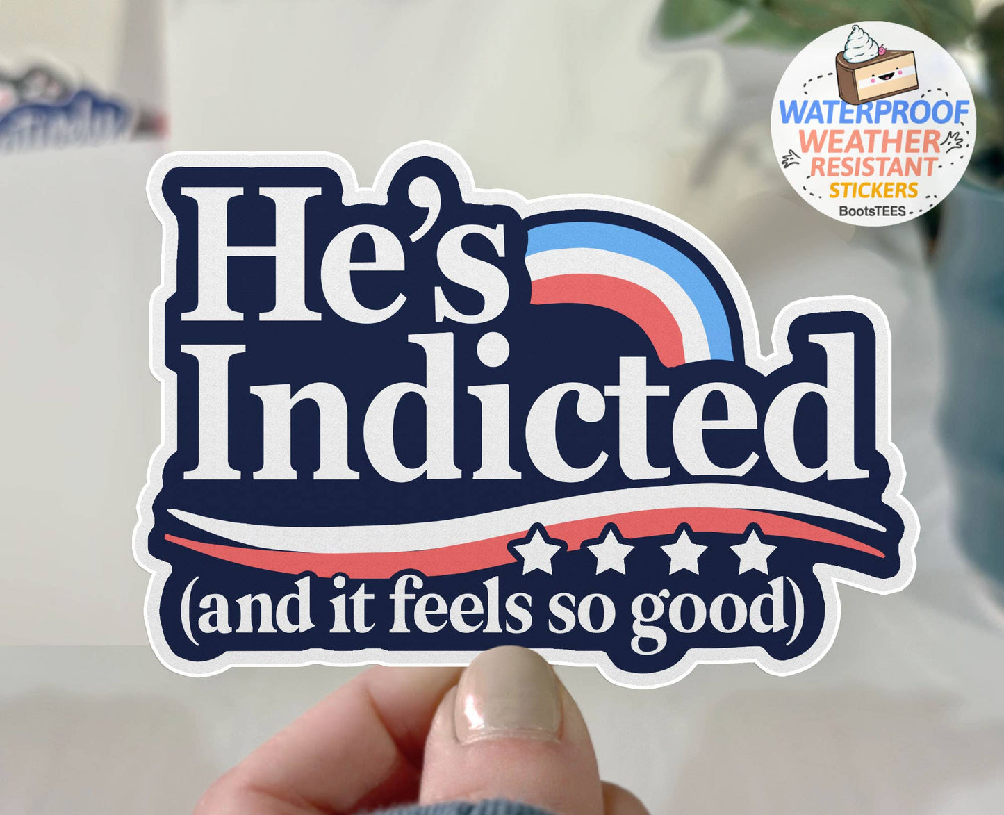 Sticker-Political-02: He's Indicted and it Feels So Good
