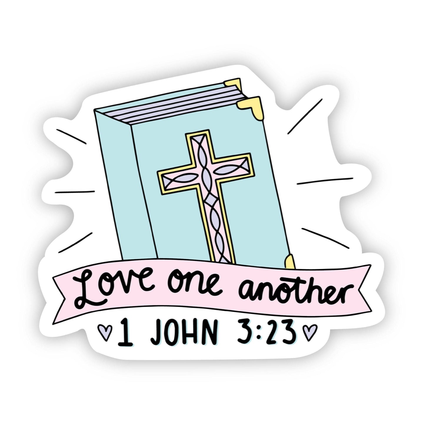 Sticker-Religion-01: Love one another Bible - 1 John 3:23