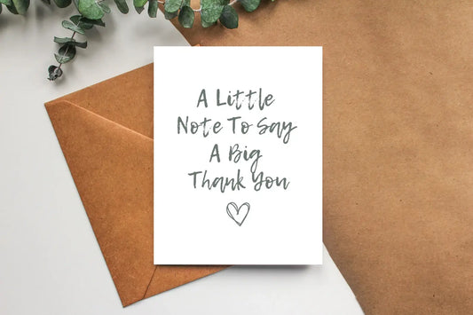 Greeting Card - Thank You: A Little Note to Say a Big Thank You