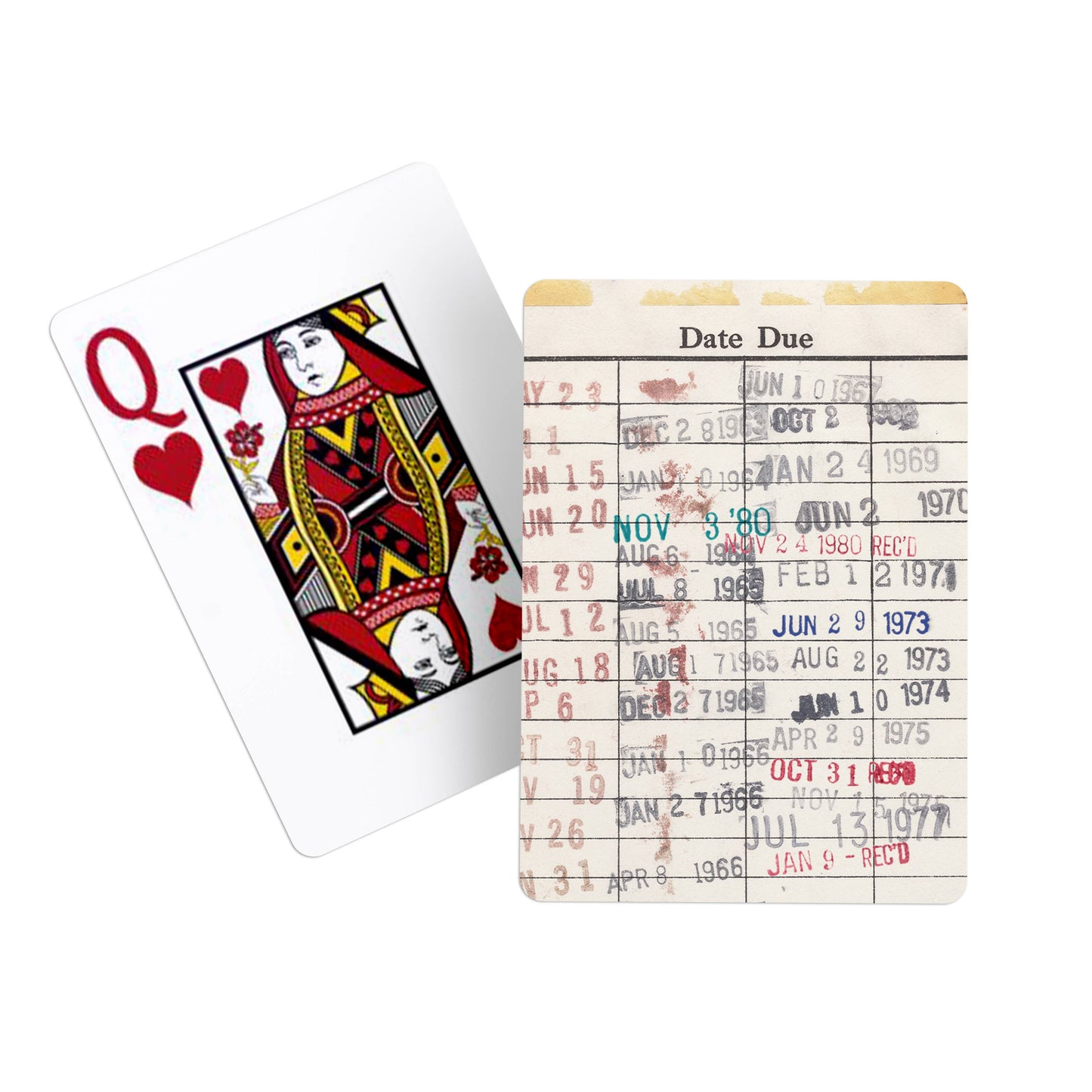 Playing Card Deck: Library Book Due Date