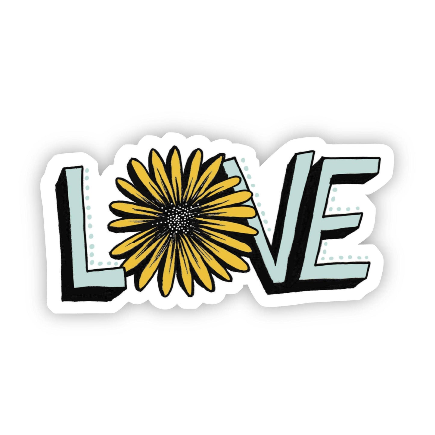 Sticker-Flowers-03: Love with Sunflower