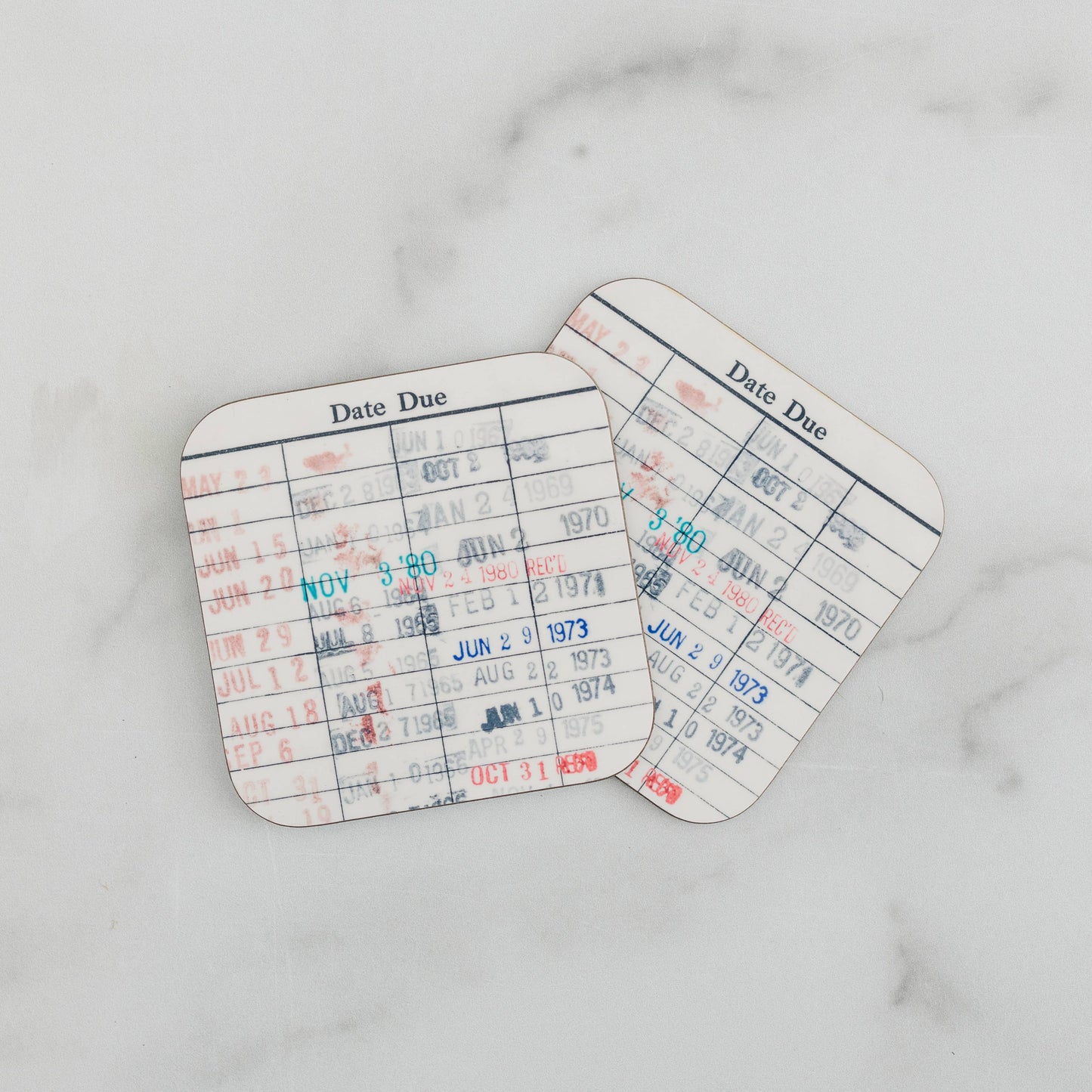 Coasters: Library Book Due Date