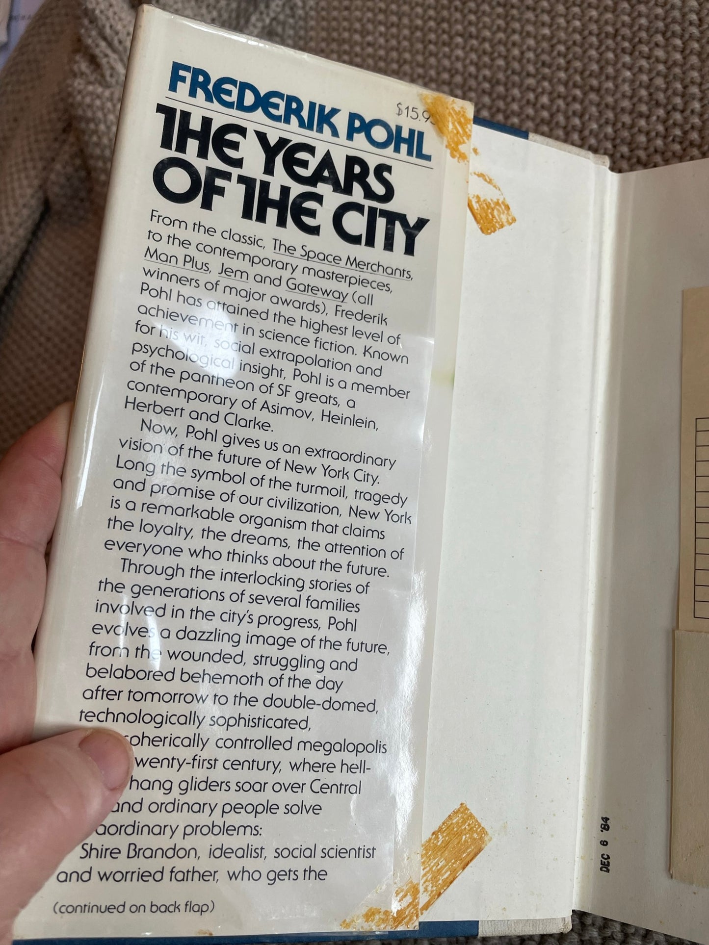Pohl, Frederik: The Years of the City  (First Edition, 1984)