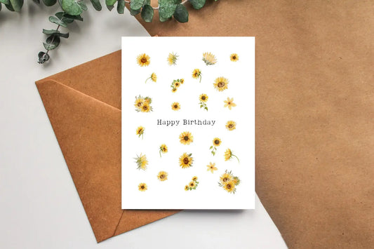 Greeting Card - Birthday: Sunflower Happy Birthday