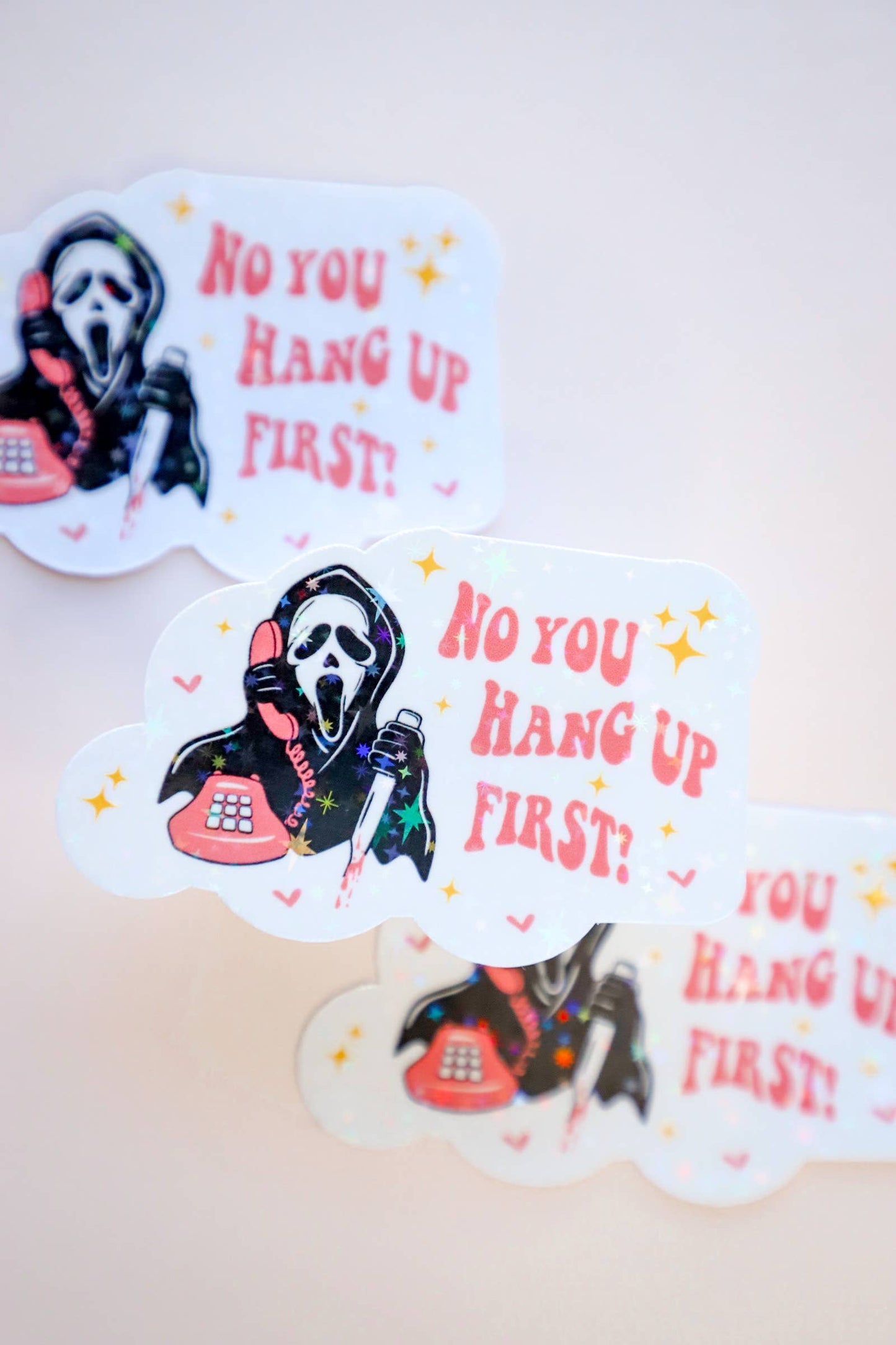 Sticker-Horror-02: Ghost Face - No You Hang Up (Holographic)