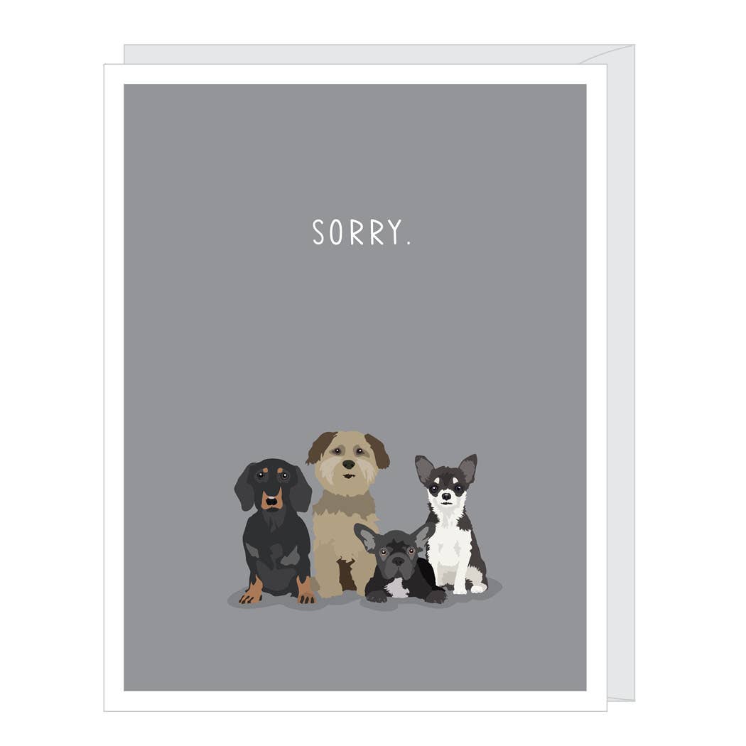 Greeting Card - Pet Sympathy: Sorry Dogs