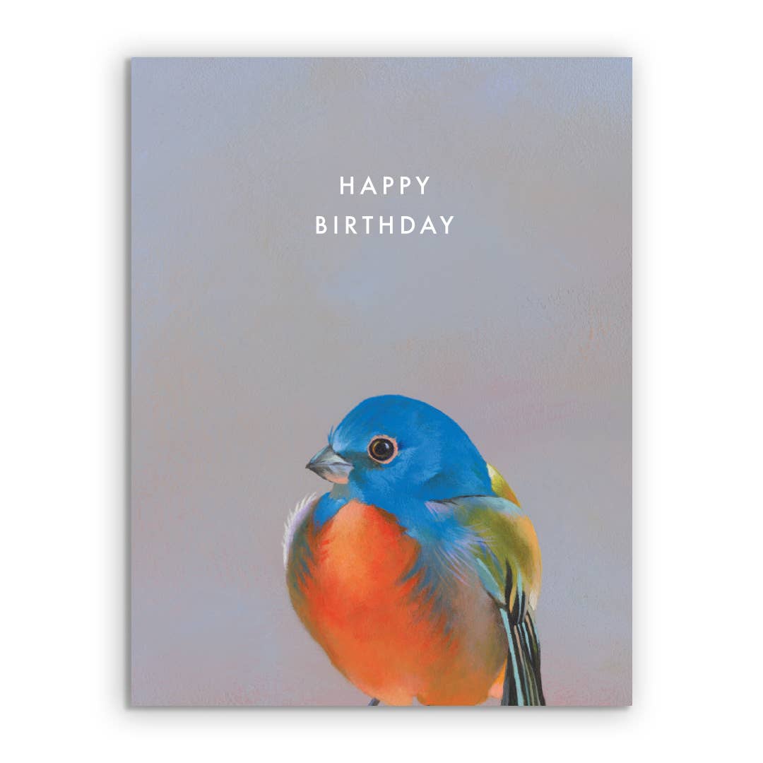 Greeting Card - Birthday: Painted Bunting