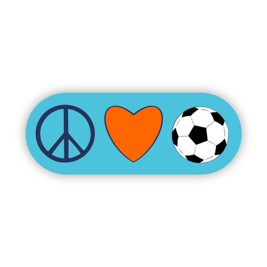 Sticker-Sports-01: Peace, Love, Soccer