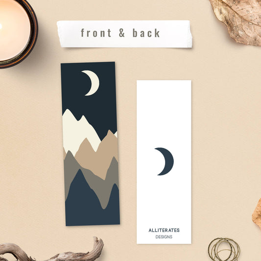 Bookmark-031: Abstract Night Mountains