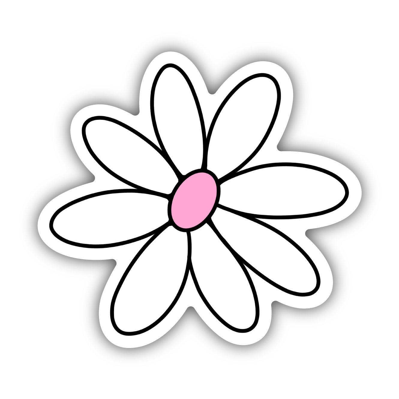 Sticker-Flower-01: Pink Daisy Aesthetic