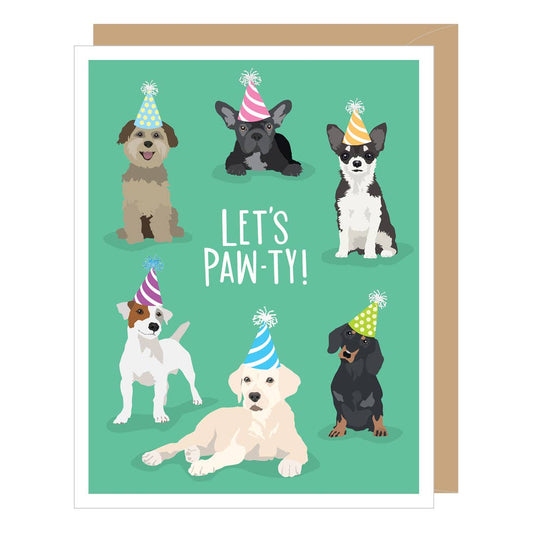 Greeting Card - Birthday: Paw-ty Dogs