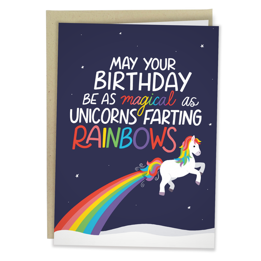 Greeting Card - Birthday: Unicorns Farting Rainbows