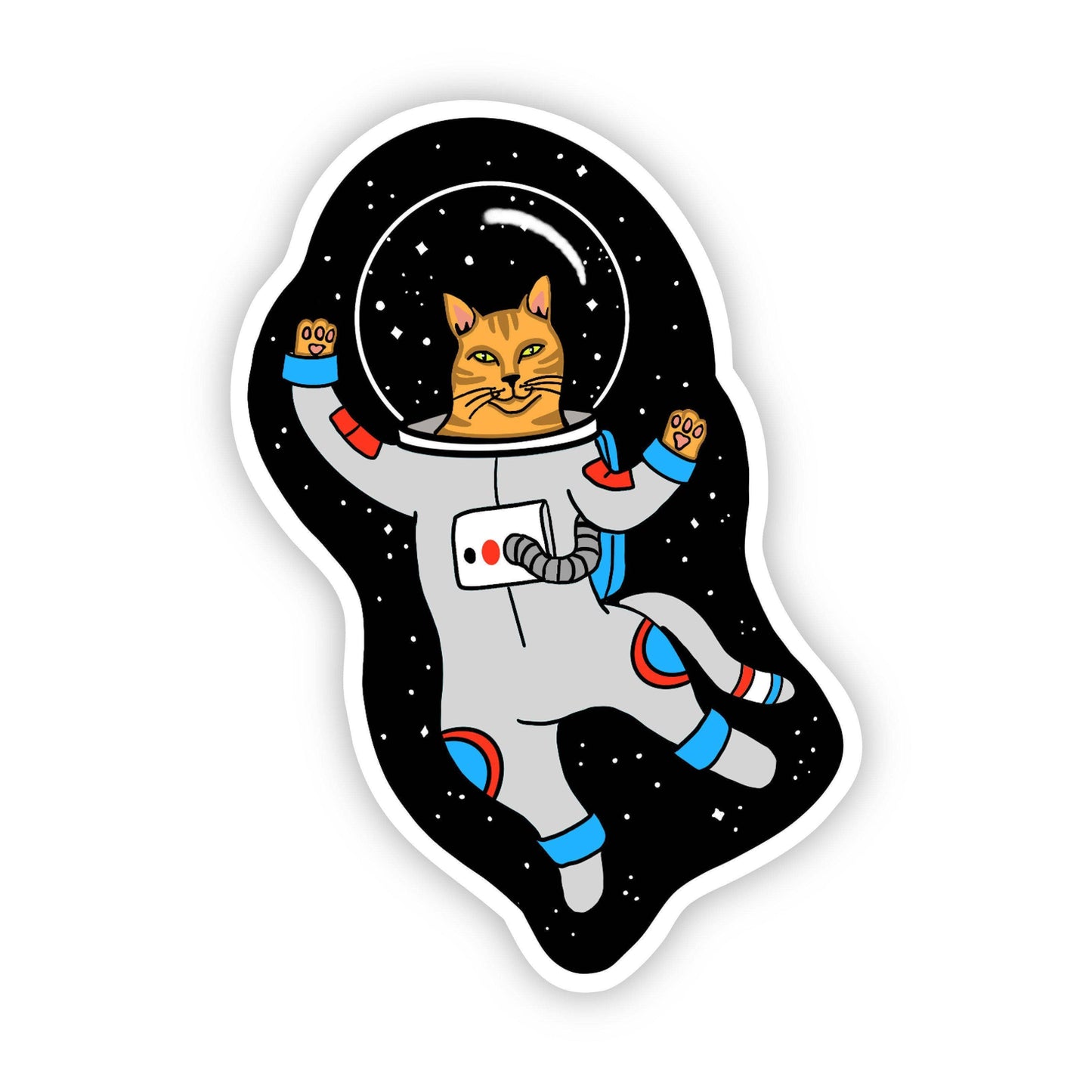 Sticker-Cat-07: Cat Astronaut