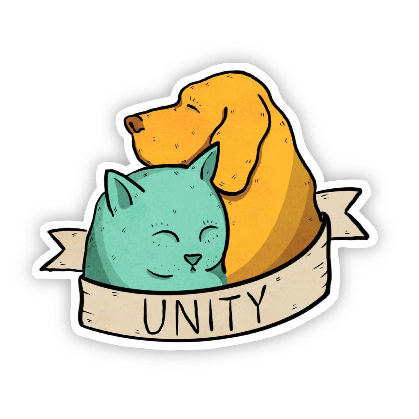 Sticker-Dog-06: Unity Dog and Cat