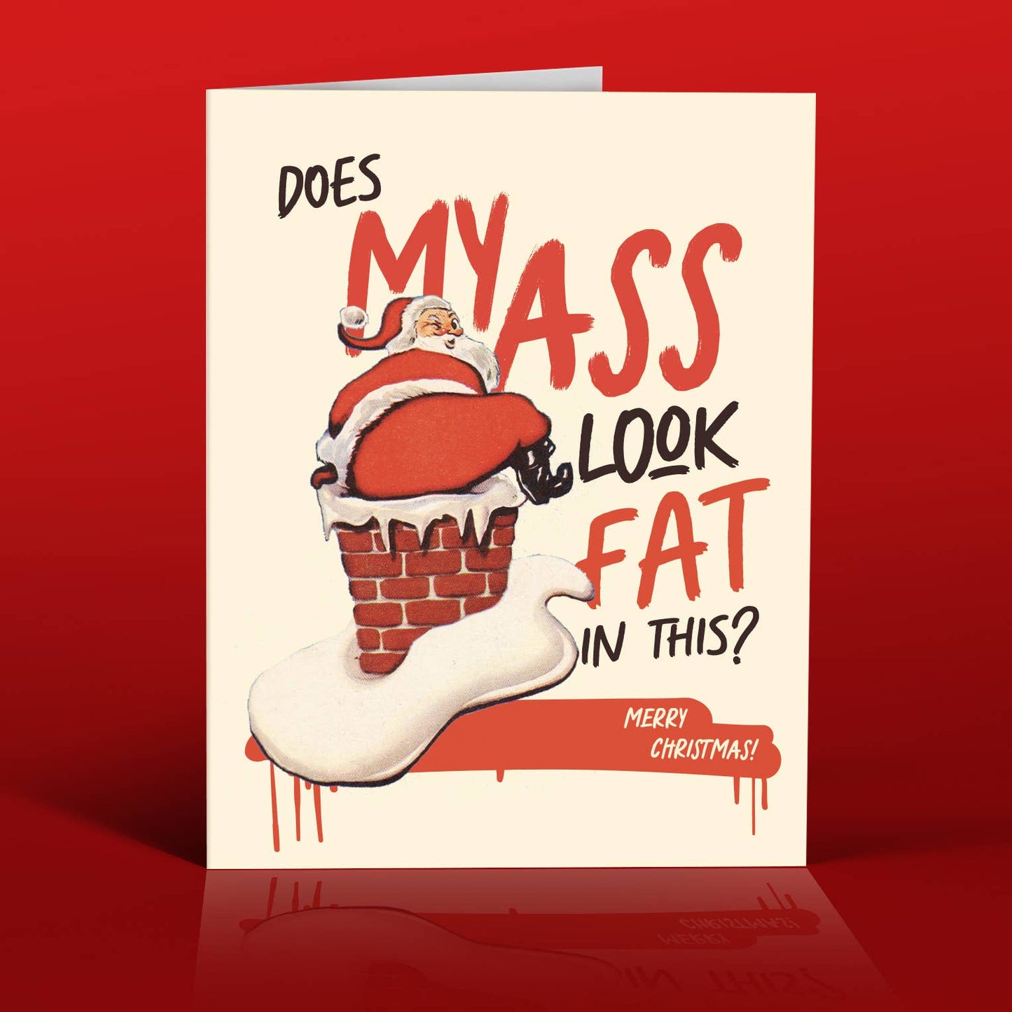 Greeting Card - Christmas: Santa's Fat Ass