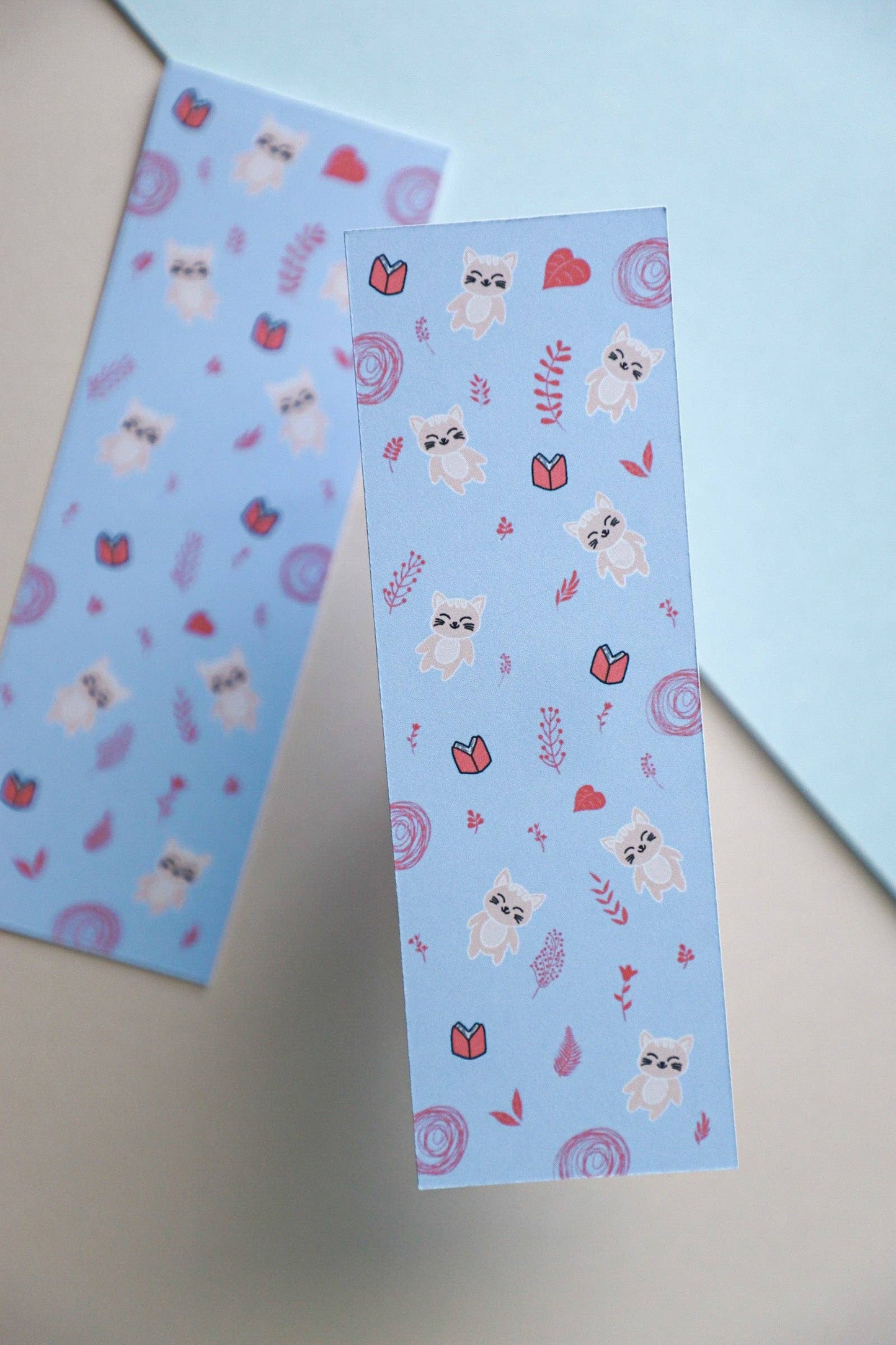 Bookmark-003: Cats & Books (With Tassel)