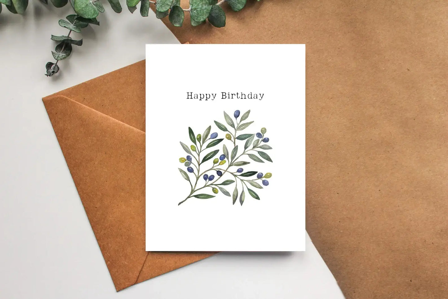 Greeting Card - Birthday: Olive Branch