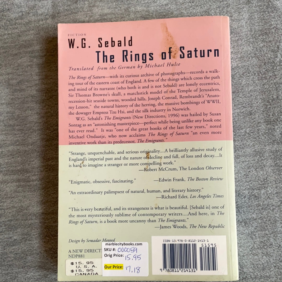 Sebald, W.G.: The Rings of Saturn